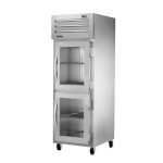 True STA1F-2HG-HC - Freezer, -10°F, one-section, (2) glass half doors, stainless steel front & sides